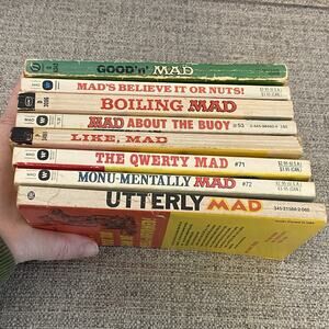 Lot of 8 VTG MAD PB–Dave Berg & Al Jaffee Humor Collection (1960s - 80s) Pocket
